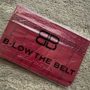 B-Low the Belt, croc card case, vegan leather, new not open